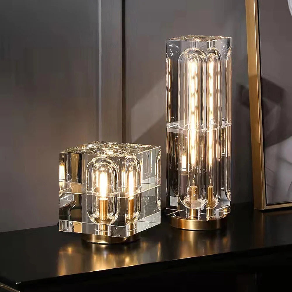 Sophisticated Crystal Bedside Table Lamp