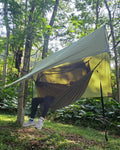 Portable Double Camping Hammock with Insect Net, Ideal for Outdoor Hiking and Travel, Includes Two 10-Foot Straps