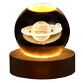 3D Crystal Ball Lamp with Galaxy and Planetary Projections - USB Night Light for a Serene Ambiance