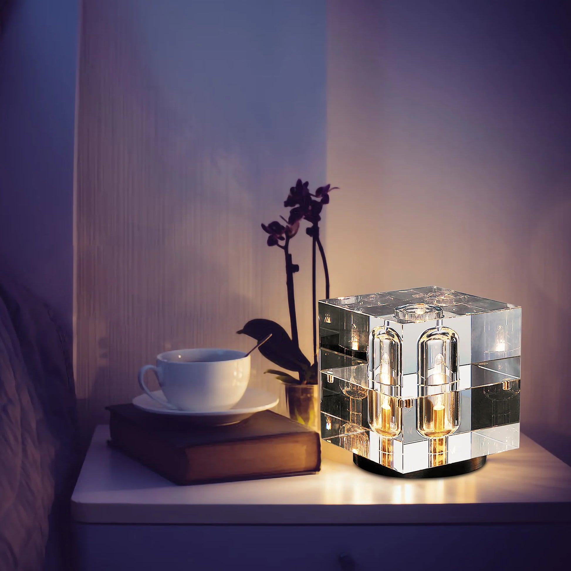 Sophisticated Crystal Bedside Table Lamp