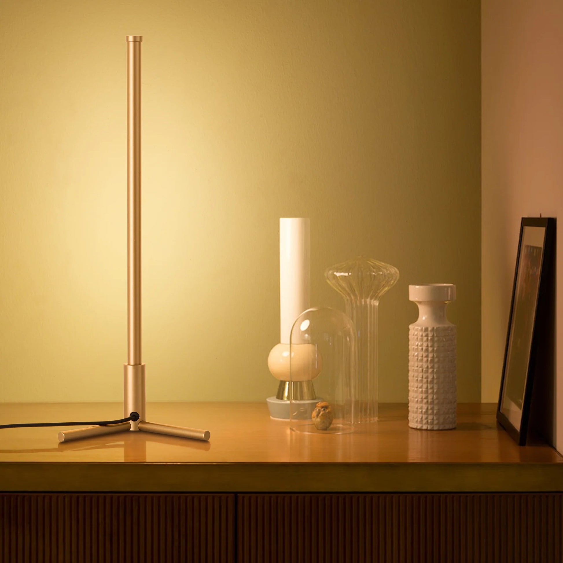 RGBCW Corner Table Lamp - Golden