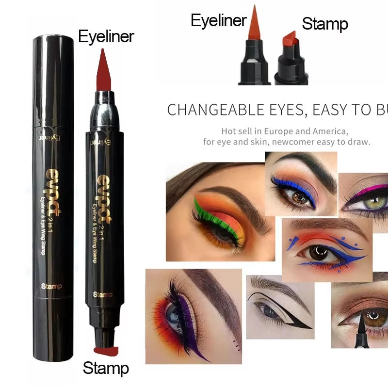 Dual-Ended Eyeliner Stamp for Vibrant Eye Makeup