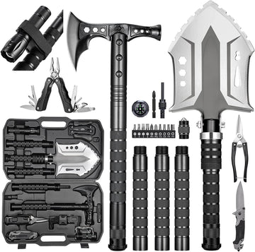 28-in-1 Comprehensive Survival Multi-Tool Shovel Kit