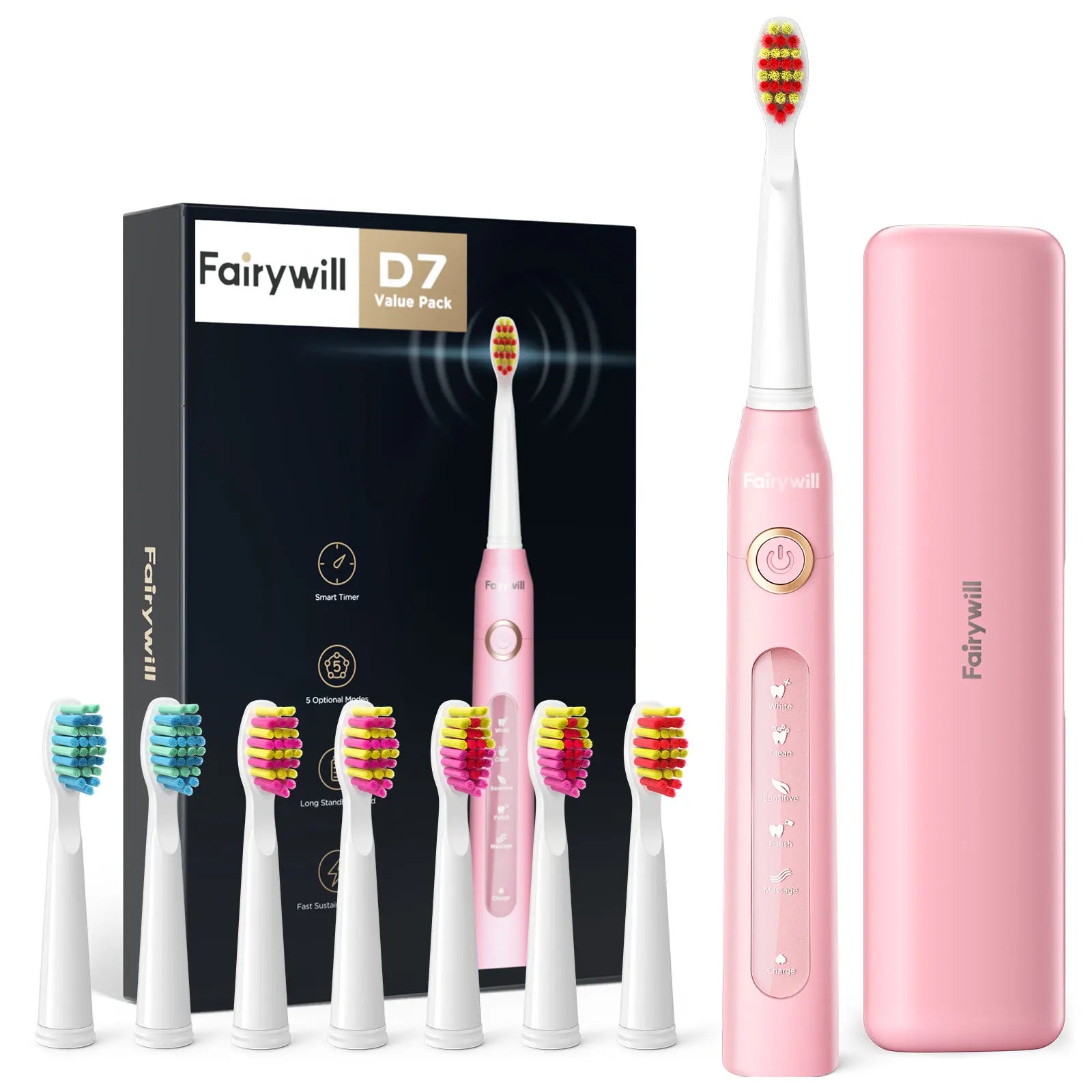 Electric Sonic Toothbrush FW-507 USB Charge Rechargeable Adult Waterproof Electronic Tooth Brushes Replacement Heads