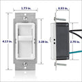 Sureslide Dimmer Switch for Dimmable LED, Halogen, and Incandescent Bulbs - Model 6672-1LW, White