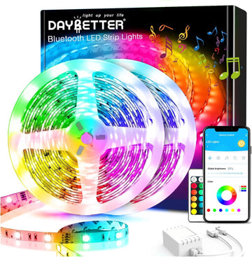 30-Foot Smart RGB LED Strip Light Kit with 24-Key Remote, App Control, Timer Scheduling, and Music Synchronization Features