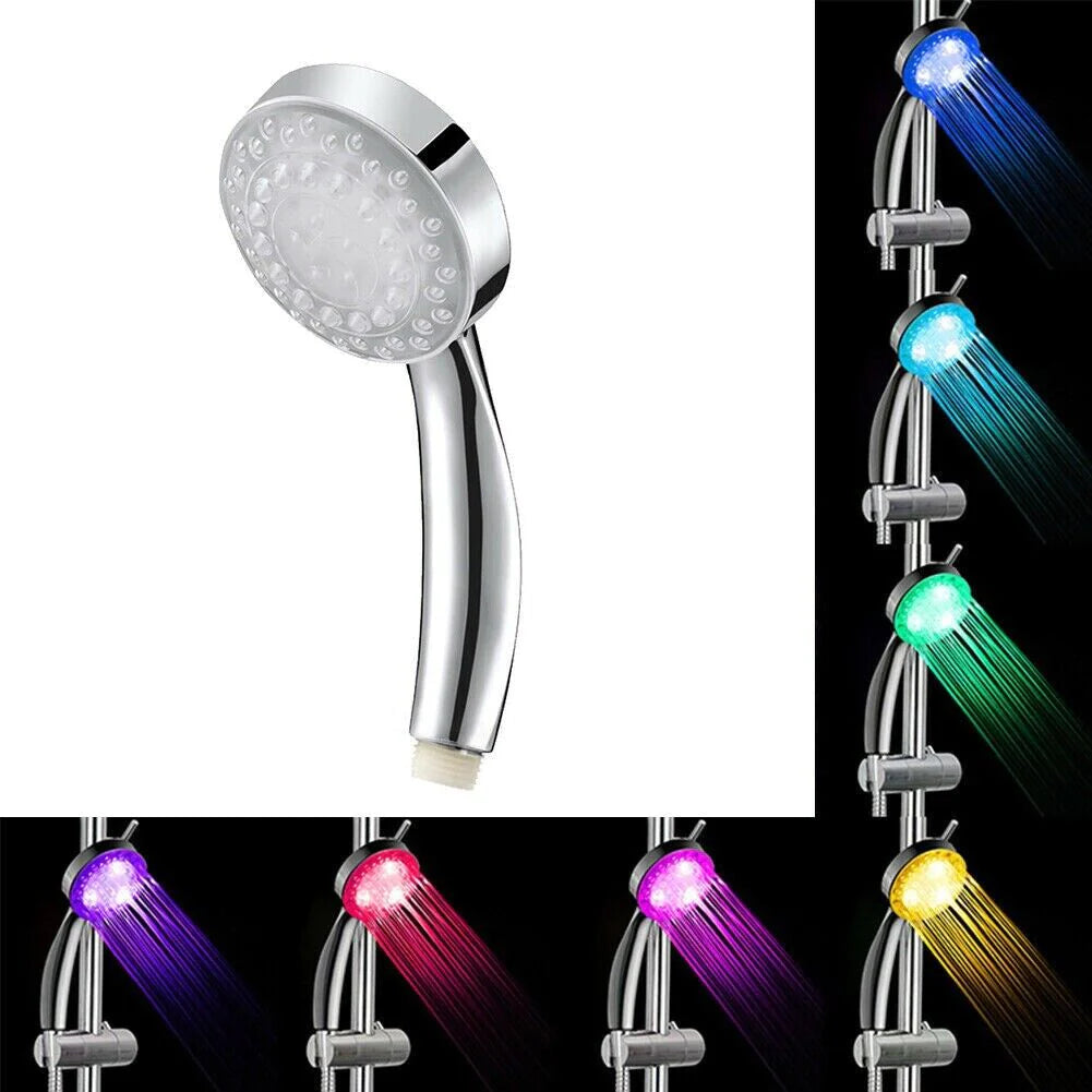 7-Color Changing LED Shower Head for Home Bathroom with Water Bath Illumination