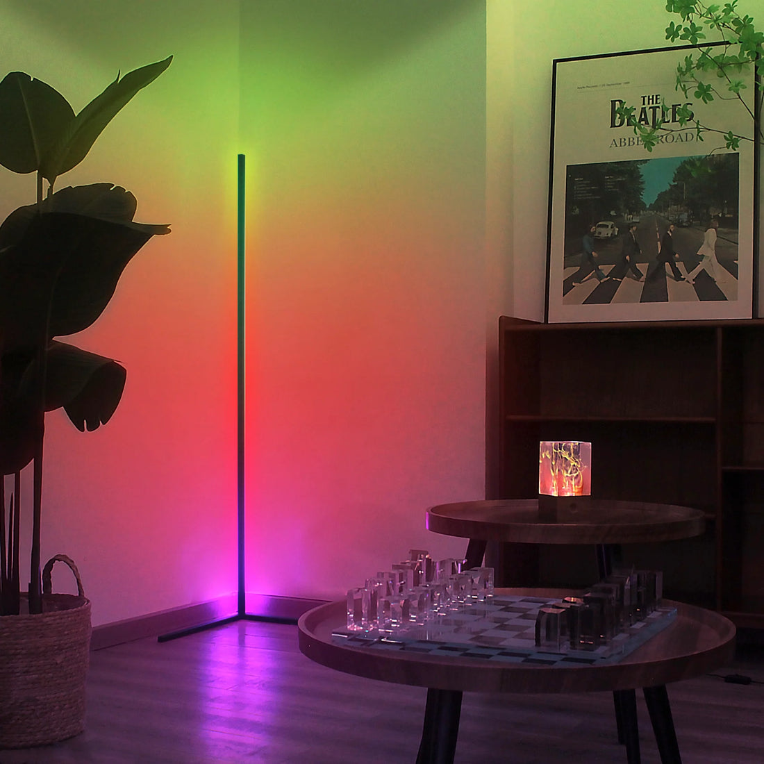 RGB Color-Changing Corner Floor Lamp