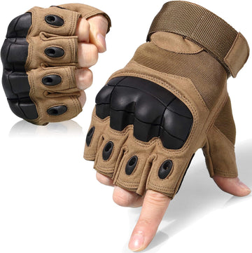 Tactical Fingerless Gloves for Motorcycling, Cycling, Climbing, Hiking, and Hunting