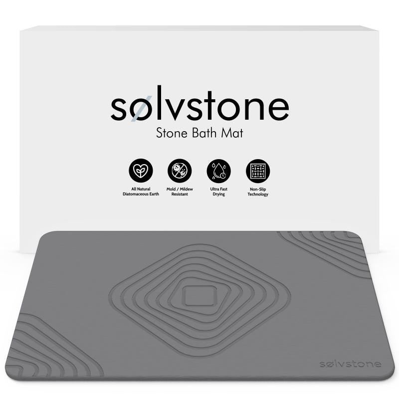 SØLVSTONE Quick-Dry Stone Bath Mat with Diamond Design