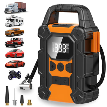 60L/Min Car Tyre Inflator,150Psi Car Tire Compressor,Car Tire Pump,Tire Air Injector,Portable Electric Inflator,Car Air Compress