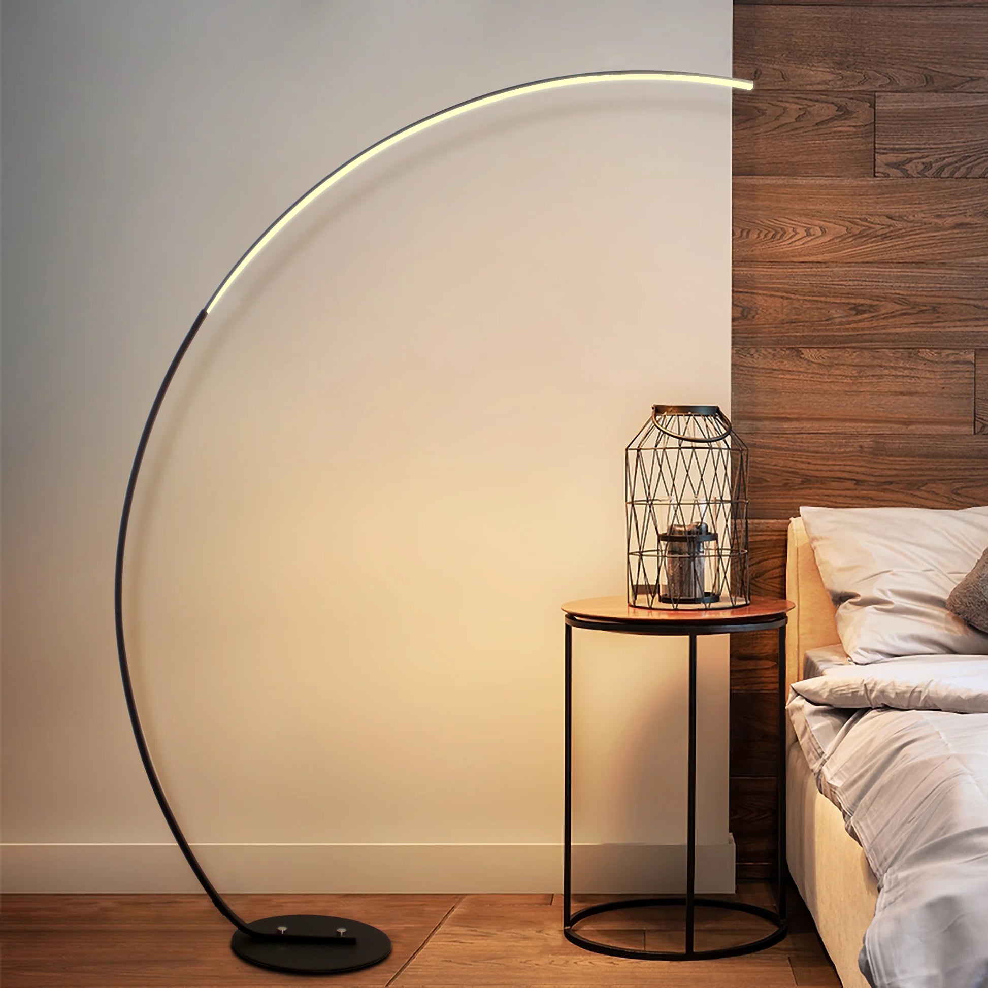 Contemporary Curved RGBW Floor Lamp - Enhanced Model