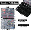 180-Piece Fishing Tackle Set with Tackle Box, Including Barrel Swivels, Offset Hooks, Swivel Slides, and Cross-Line Barrel Swivels