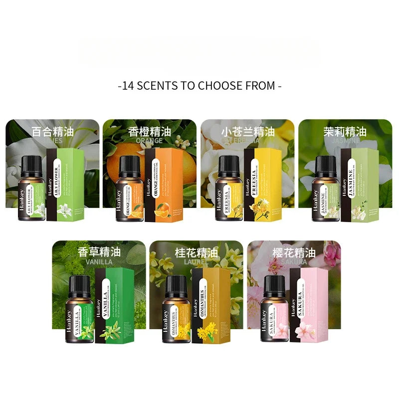 10ml Water-Soluble Aromatherapy Oil - Assorted Fragrances for Humidifiers and Flameless Diffusers, Creating a Cozy Home Atmosphere