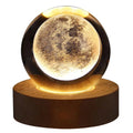 3D Crystal Ball Lamp with Galaxy and Planetary Projections - USB Night Light for a Serene Ambiance