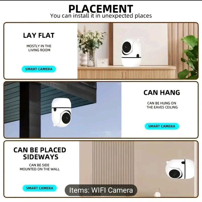 WiFi Pet Camera with 355° Pan and 110° Tilt, Two-Way Audio, and Cloud Storage for Remote Monitoring - USB Powered Security Solution