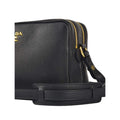 New  Black Vitello Phenix Leather Double Zip Cross Body Bag 1BH079