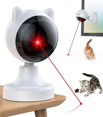 Automatic Interactive Laser Toy for Indoor Cats and Dogs - White