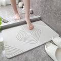 SØLVSTONE Quick-Dry Stone Bath Mat with Diamond Design