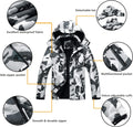 Men's Waterproof Ski Jacket - Insulated Winter Snow Coat with Hood