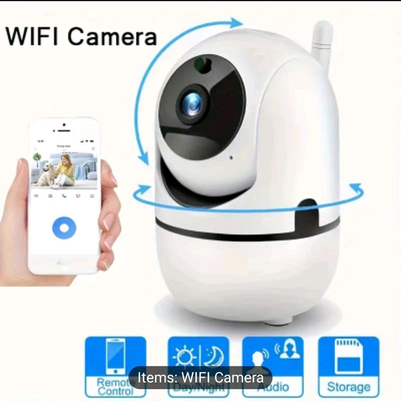 WiFi Pet Camera with 355° Pan and 110° Tilt, Two-Way Audio, and Cloud Storage for Remote Monitoring - USB Powered Security Solution