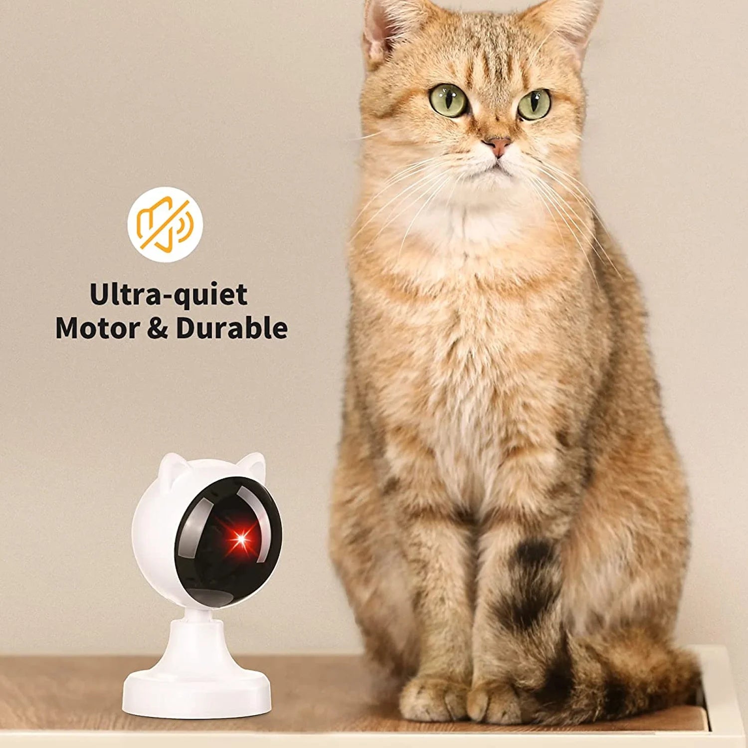 Automatic Interactive Laser Toy for Indoor Cats and Dogs - White