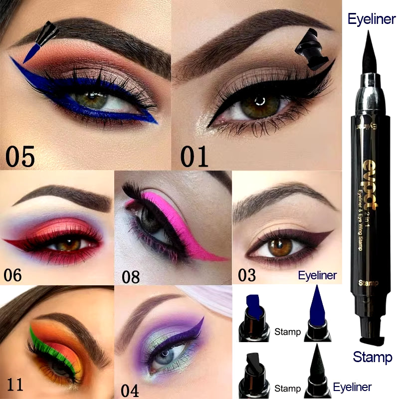 Dual-Ended Eyeliner Stamp for Vibrant Eye Makeup