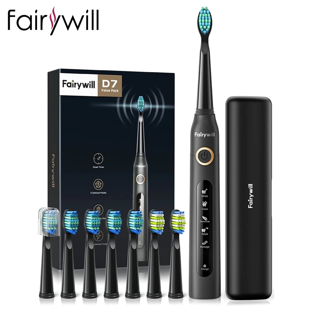 Electric Sonic Toothbrush FW-507 USB Charge Rechargeable Adult Waterproof Electronic Tooth Brushes Replacement Heads