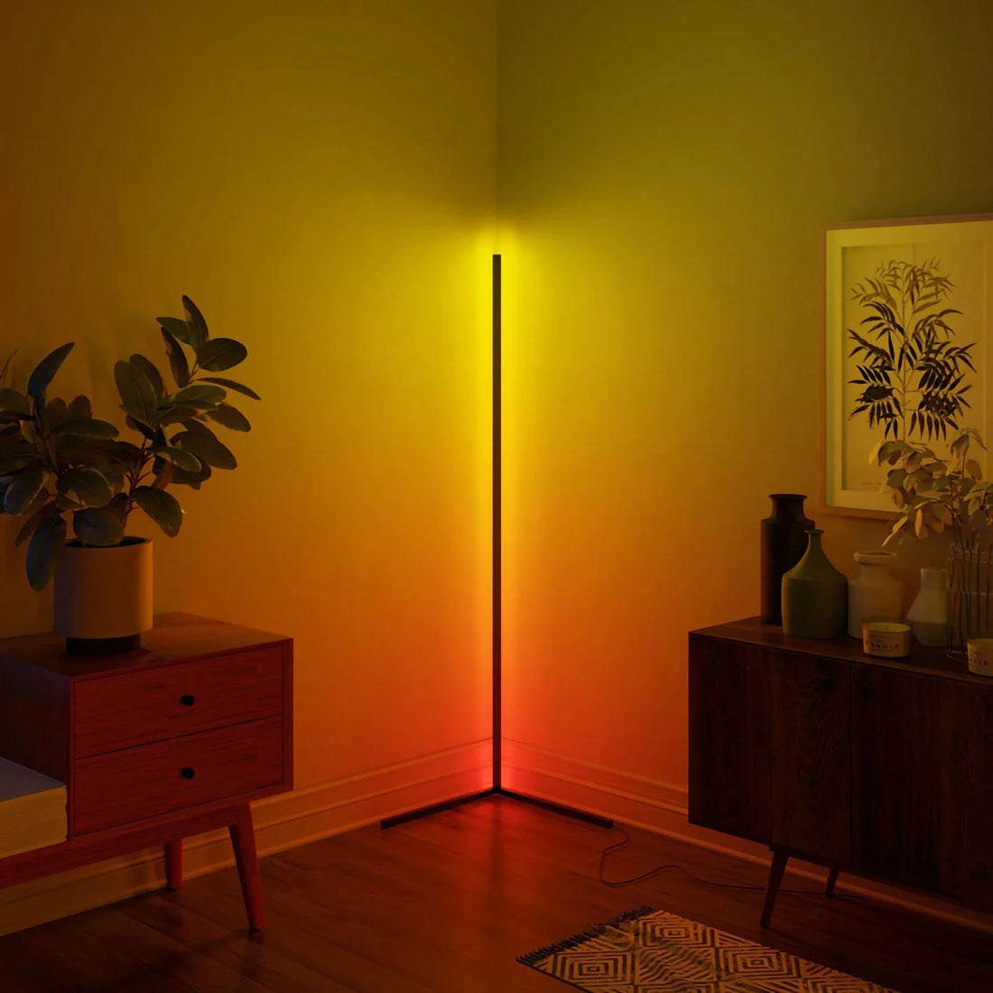 RGB Color-Changing Corner Floor Lamp