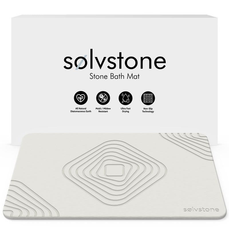 SØLVSTONE Quick-Dry Stone Bath Mat with Diamond Design